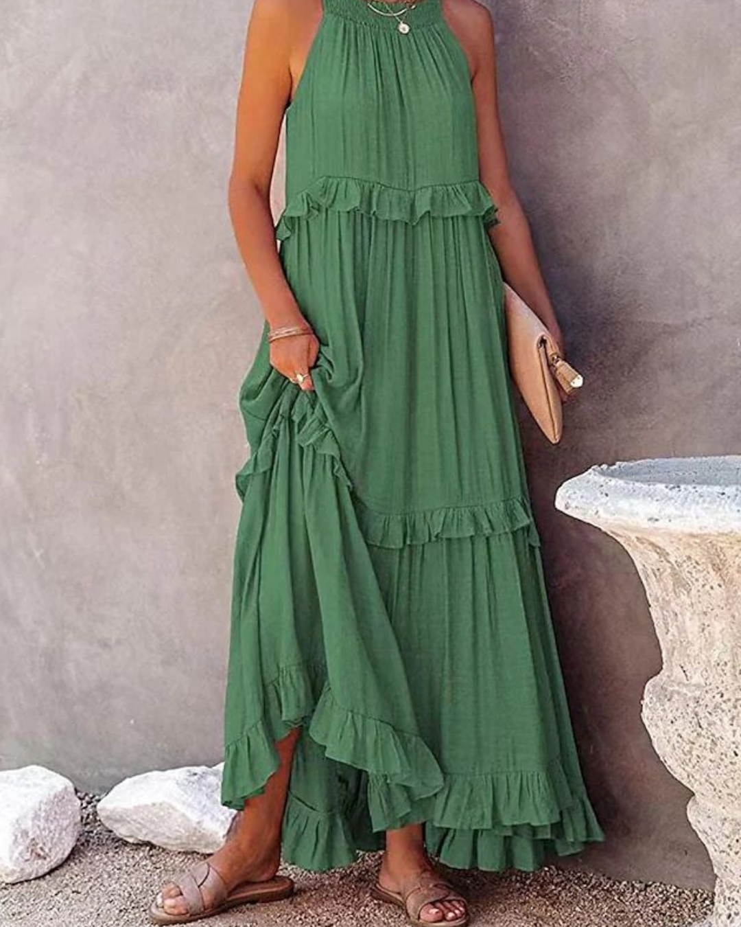 Nikki - Elegante Mouwloze Zonnejurk