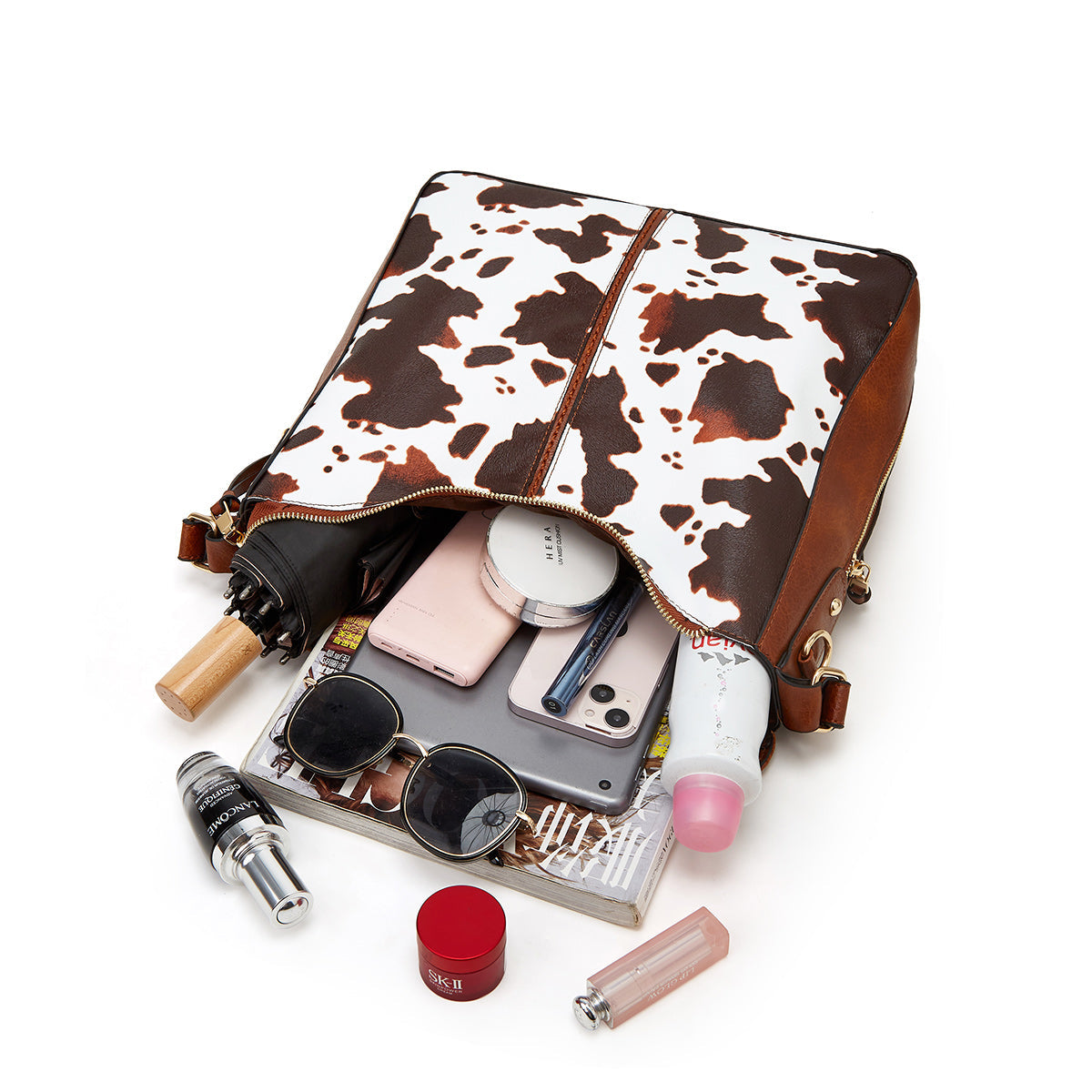 Lana - Vegan Hobo Handtas met print + GRATIS portemonnee