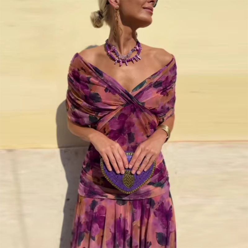 Clara - Zomerse Jurk - Paars 2