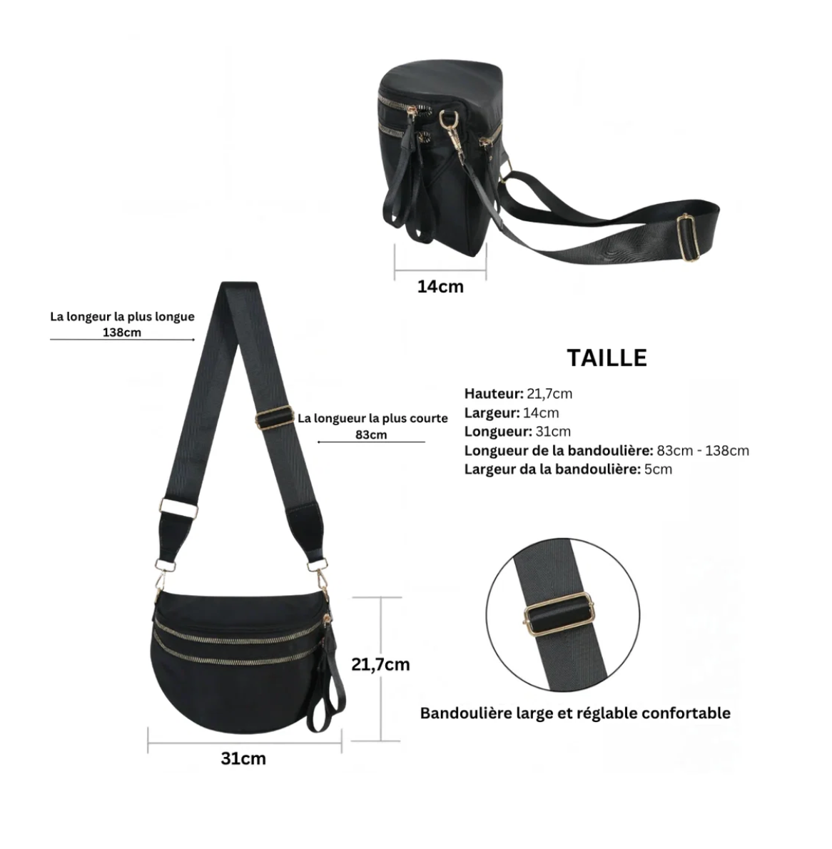 CARRIE - Le Sac banane le plus spacieux