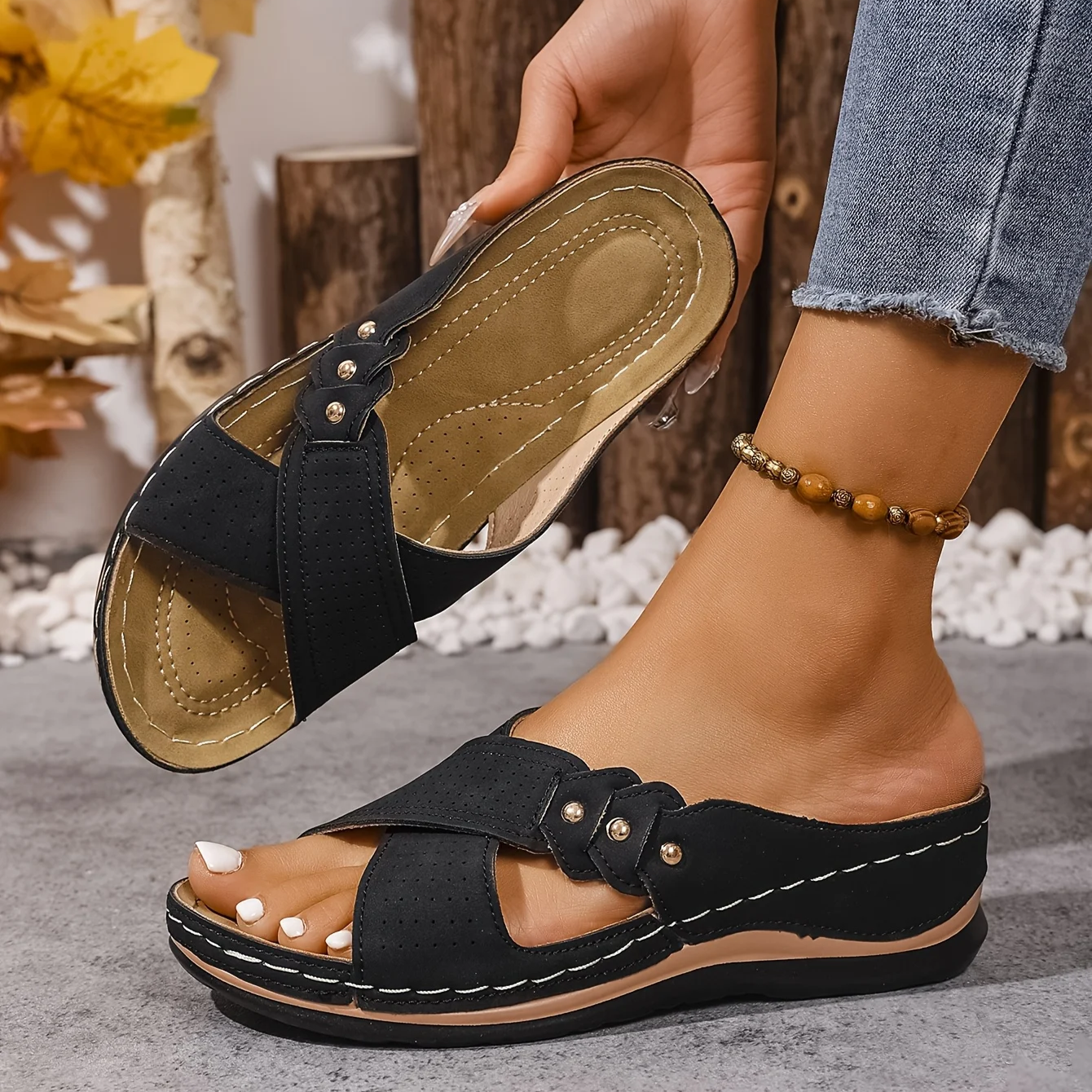 Josien - Orthopedische Wedge Sandalen