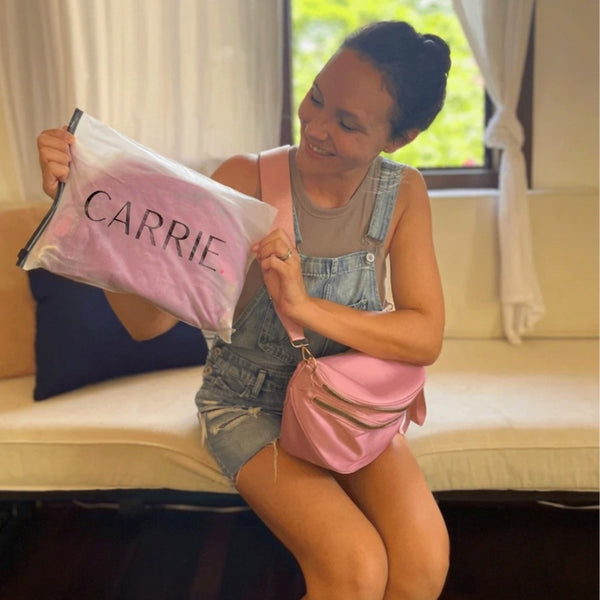 Happy Carrie customer with her bag
