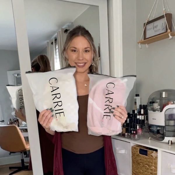 Happy Carrie customer with her bags
