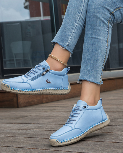 Maartje - Handgenaaide Platte Casual Schoen