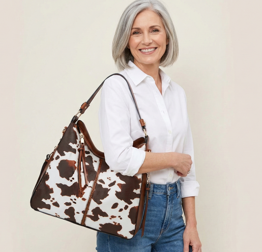 Lana - Vegan Hobo Handtas met print + GRATIS portemonnee